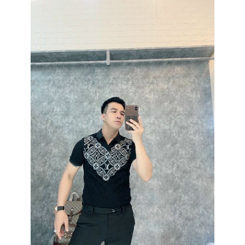 ( Size từ 50-110kg) Áo thun nam cổ trụ in. | BigBuy360 - bigbuy360.vn