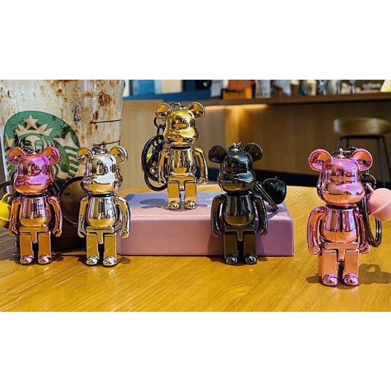 [XẢ KHO] Móc khoá gấu bearbrick đính ĐA THƠI trang, charm túi xach đình gấu đáng yêu