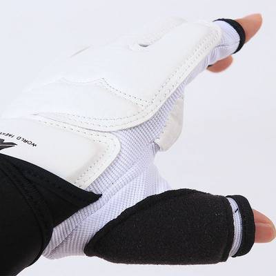 Găng tay đấm bốc nam nửa ngón tay bảo vệ mắt cá chân thực tập Taekwondo Karate cô gái trang bị thời trang võ thuật