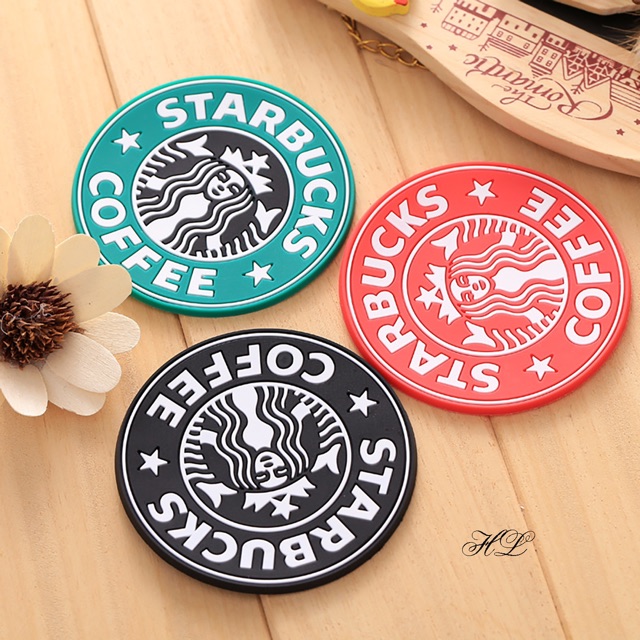 Miếng lót ly cốc Starbucks - Lót ly chống trơn trượt chất liệu cao su