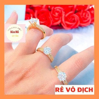 Nhẫn nữ đính đá💎𝑭𝑹𝑬𝑬𝑺𝑯𝑰𝑷 💎 hột cao dạng mảnh thiết kế cao cấp