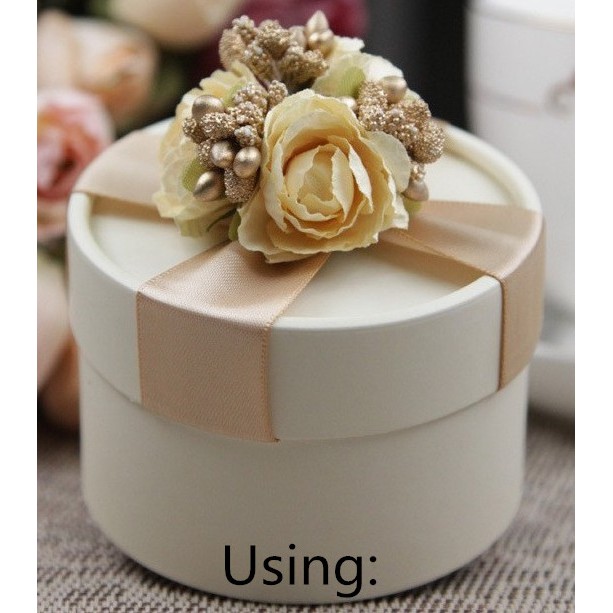 Set 12 bông hoa đường giả trang trí tiệc cưới/ sổ lưu niệm diy