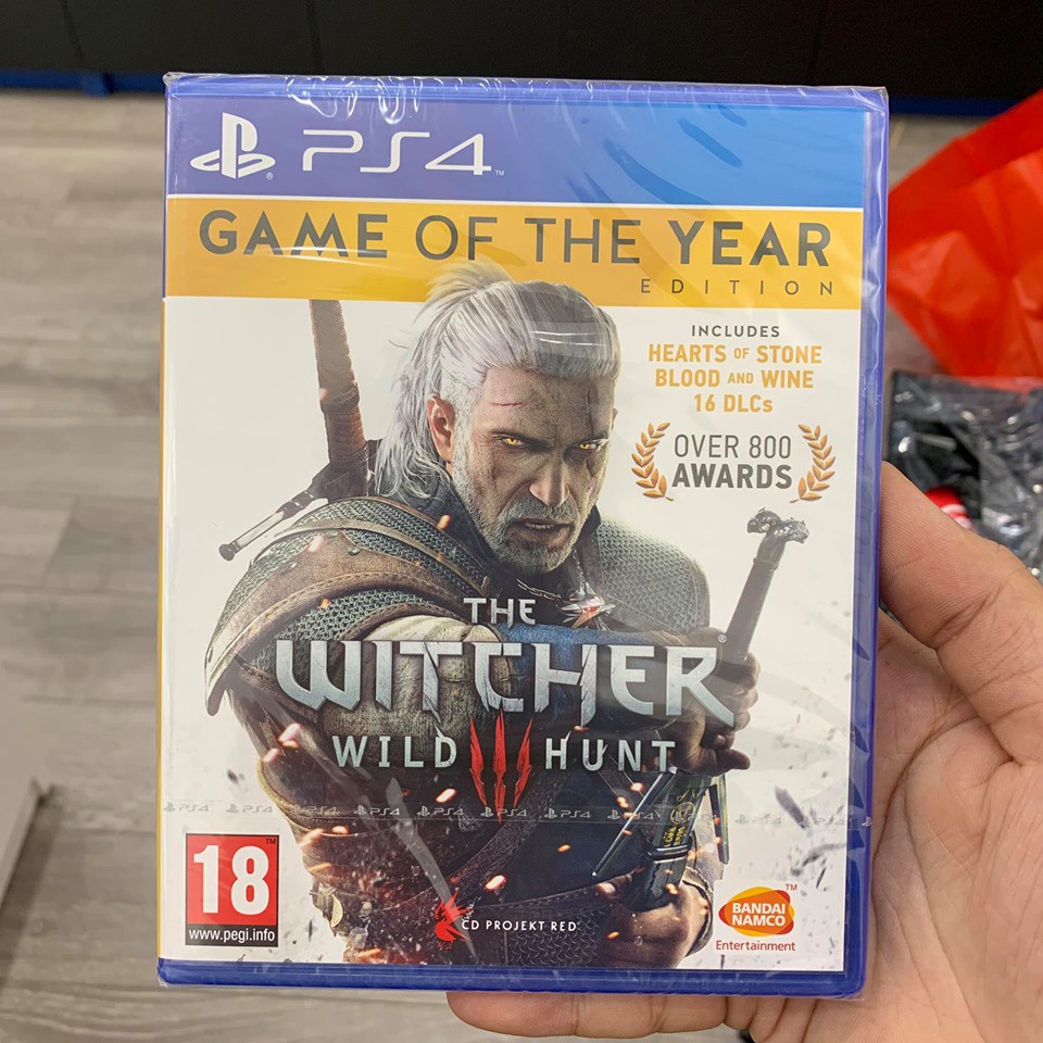 [Mã SKAMCLU9 giảm 10% đơn 100K] Đĩa Game PS4: The Witcher 3: Wild Hunt Game Of The Year Edition - hệ EU