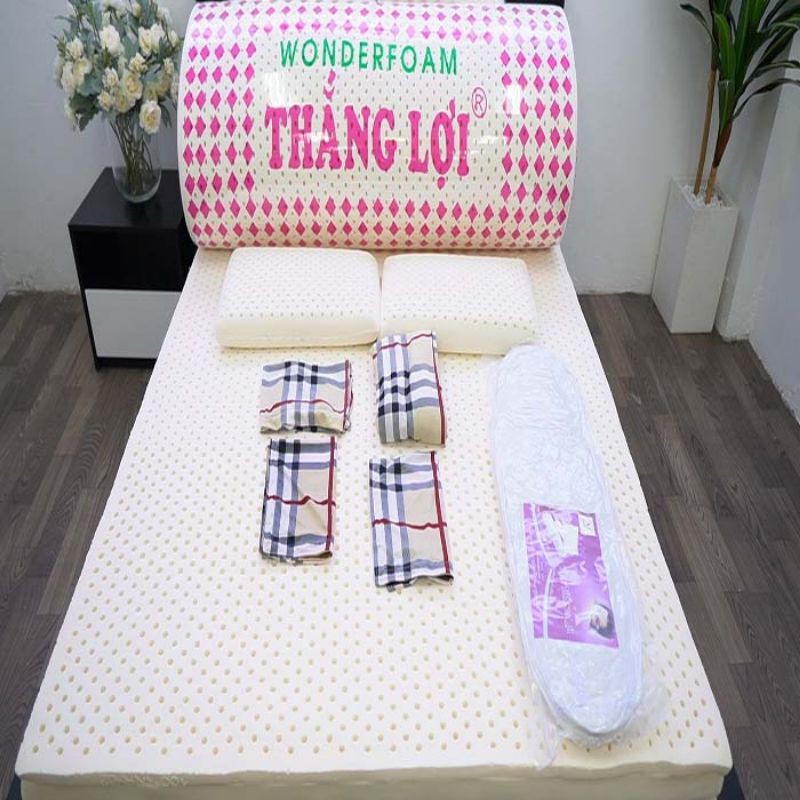 Nệm cao su thiên nhiên wonderfoam (BH 15 năm) Thắng Lợi