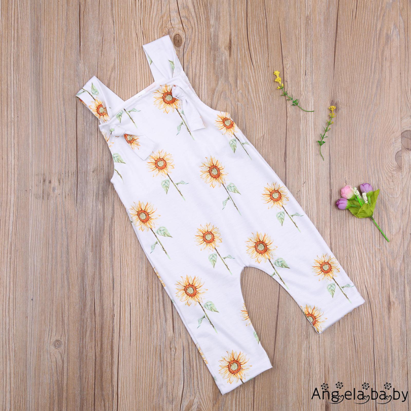 Áo Liền Quần Tã Vải Hoa Đáng Yêu Cho Bé