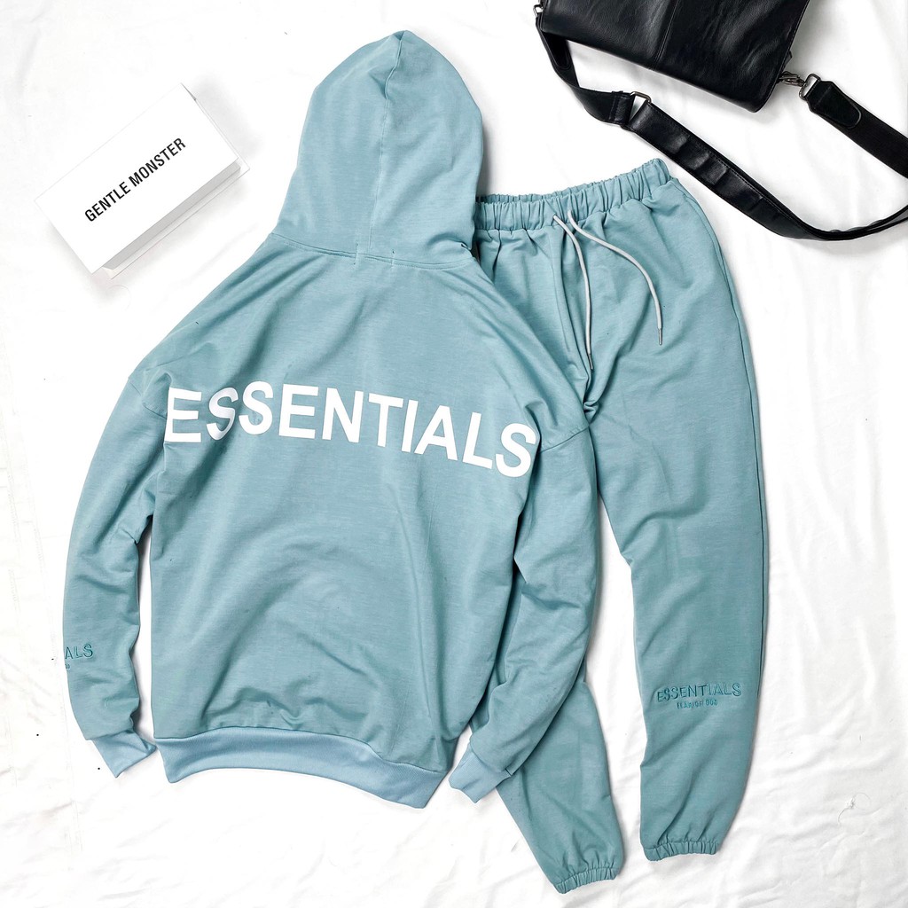 Set nỉ thể thao Essentials xanh mint, đồ bộ nam nữ thời trang unisex , MSW Town