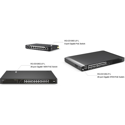 Thiết bị mạng Switch Ruijie Reyee RG-ES126G-LP-L 24-Port Gigabit Unmanaged Switch