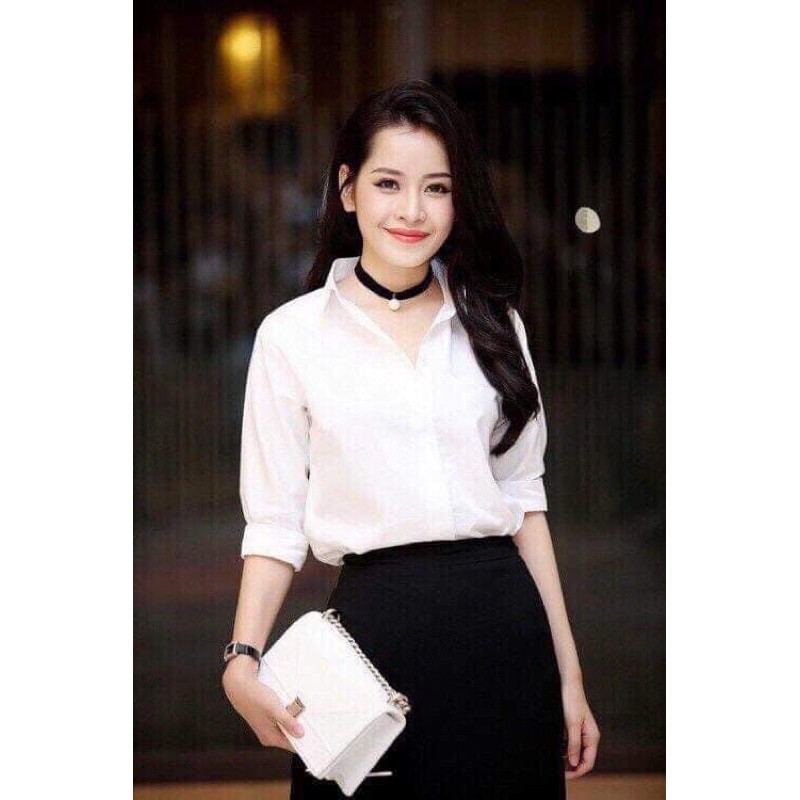 Áo sơ mi trắng dài tay và cộc tay