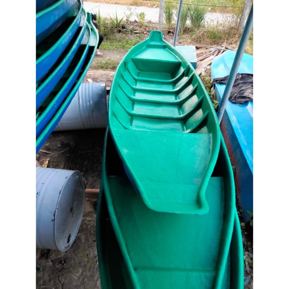THUYỀN BA LÁ CÂU CÁ COMPOSITE DÀI 4M2 XƯỞNG SẢN XUẤT VỎ LÃI, CANO, GHE, XUỒNG, KAYAK - MSP : TB420