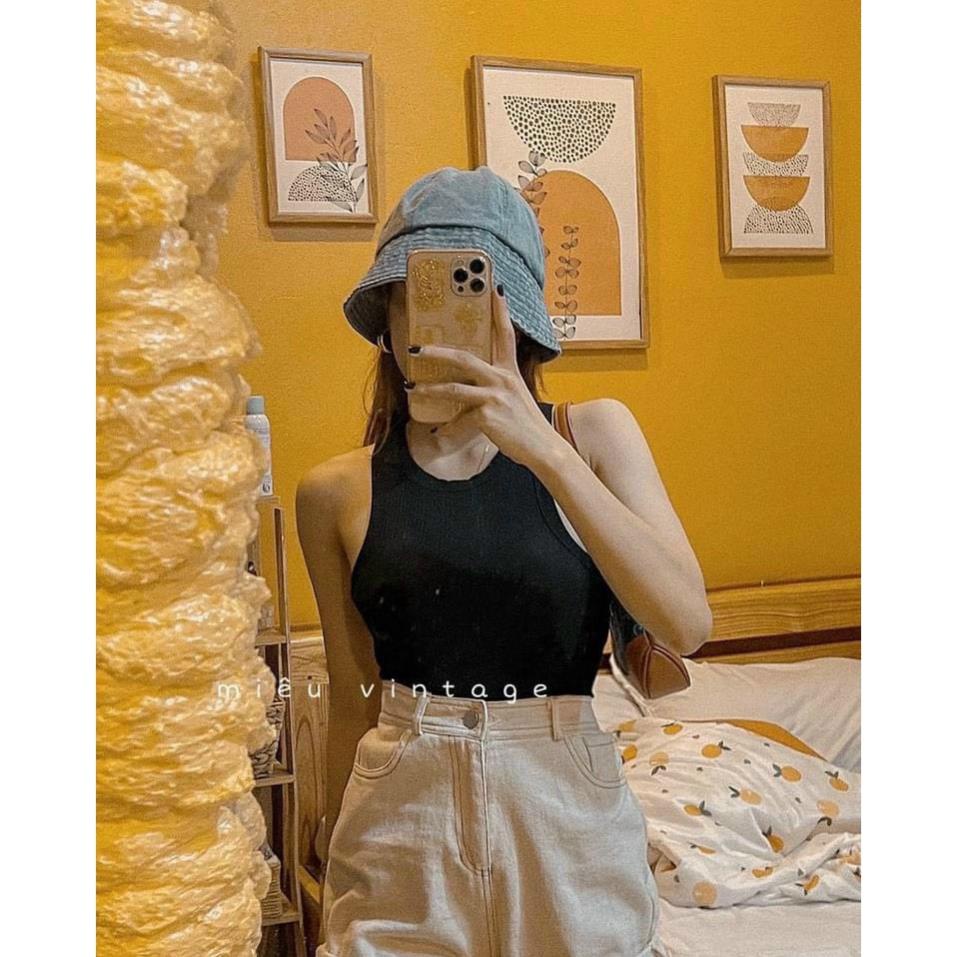 Áo ba lỗ nữ, áo sát nách nữ chất liệu cotton tăm co giãn đẹp | BigBuy360 - bigbuy360.vn