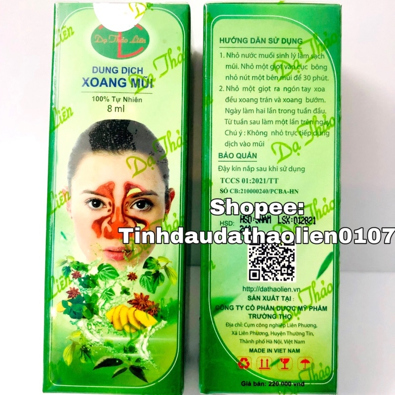 Dung dịch xoang mũi Dạ Thảo Liên mãn tính, lâu năm