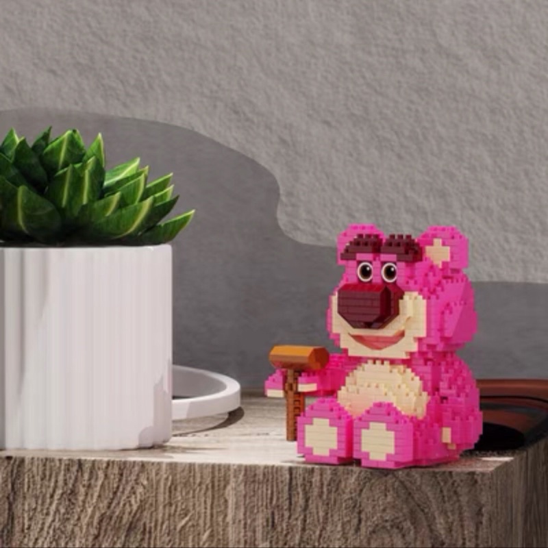 Đồ chơi Lego lắp ráp 3D gấu Lotso hồng Toy Story 🍓