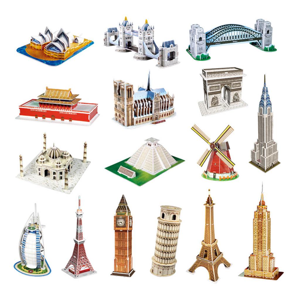 Bộ Đồ Chơi Xếp Hình Tháp Pisa Burj Al Arab 3D Độc Đáo