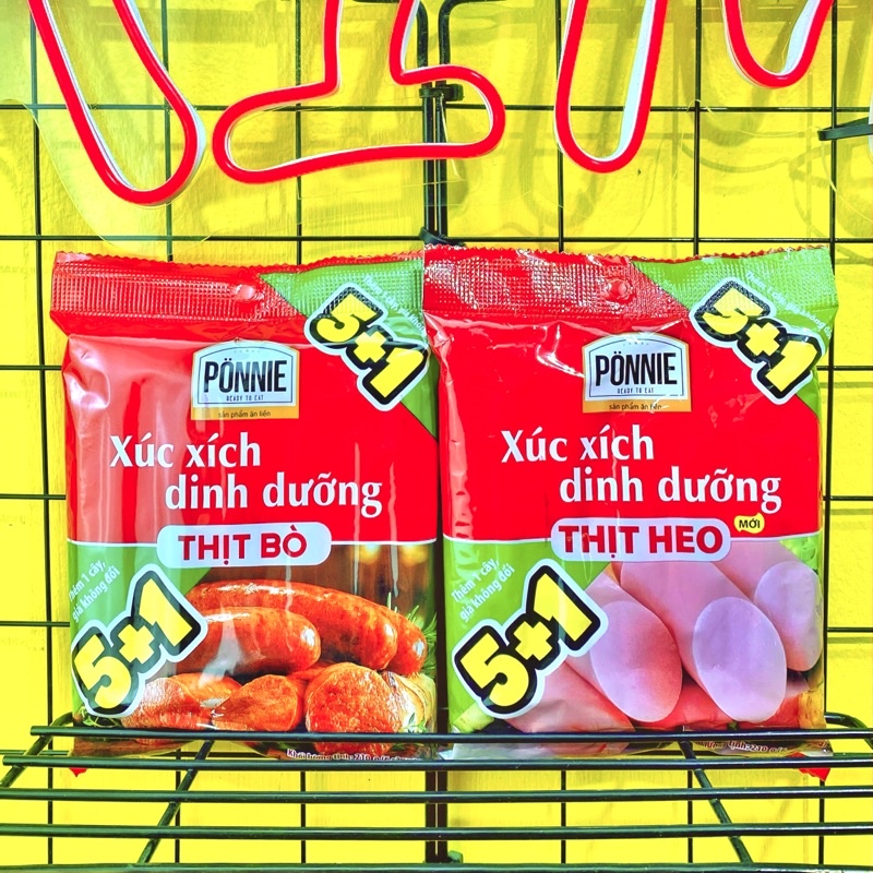 Xúc xích dinh dưỡng thịt heo Ponnie gói 175g