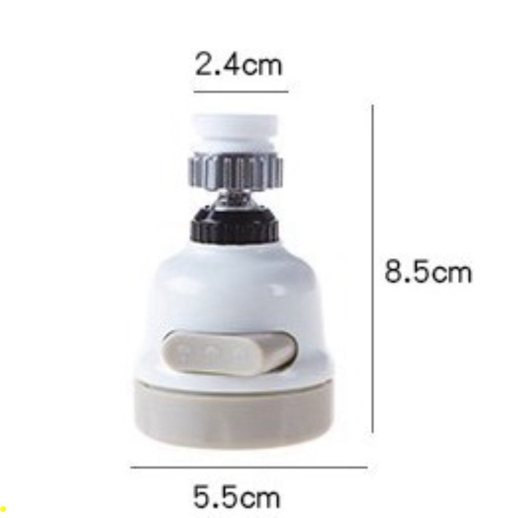 Đầu vòi rửa bát tăng áp điều hướng xoay 360 độ với 3 chế độ nước