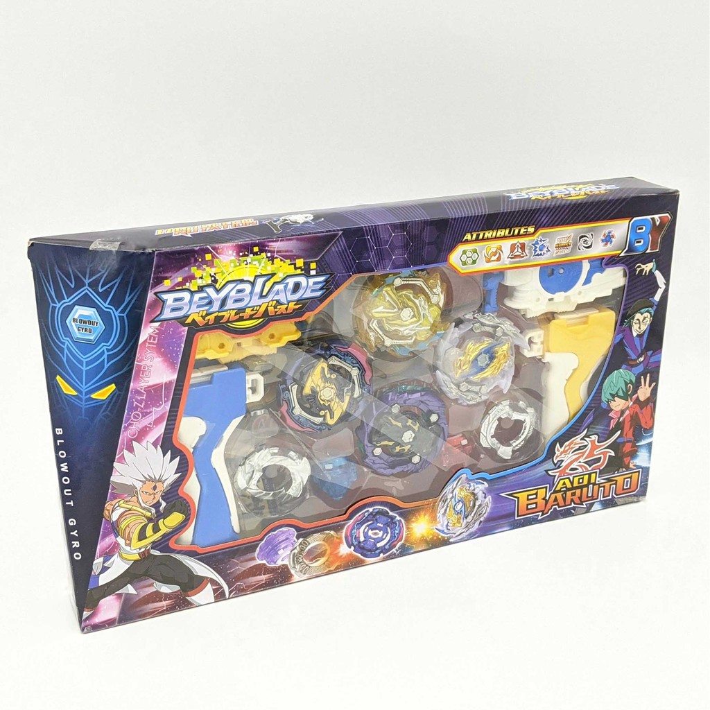 Bộ 4 con quay BEYBLADE - 2 tay phóng cao cấp