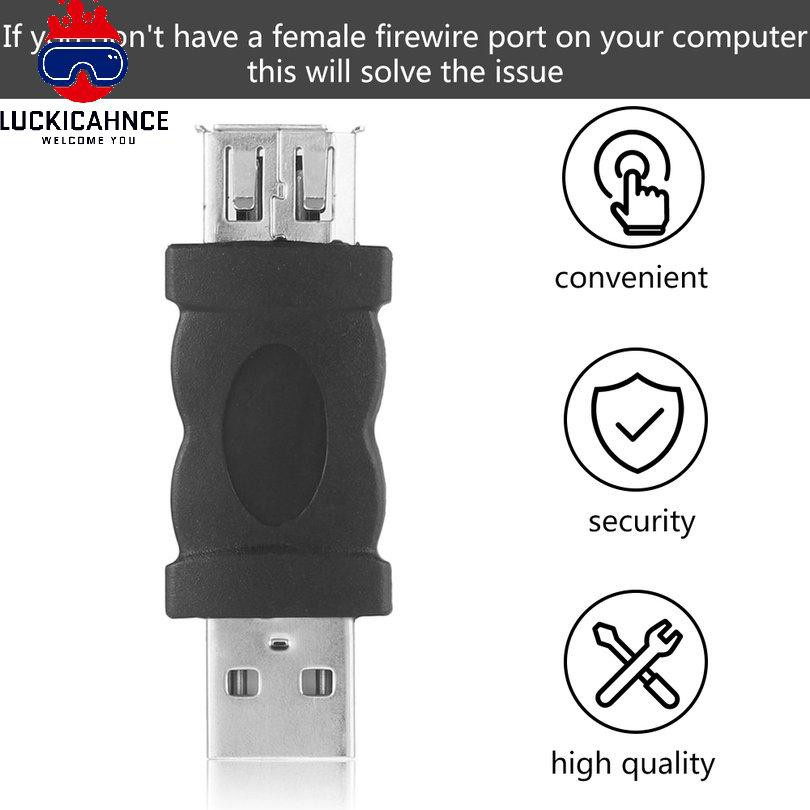 Đầu Nối Chuyển Đổi firewire Eee 1394 6 pin female Sang usb type a male