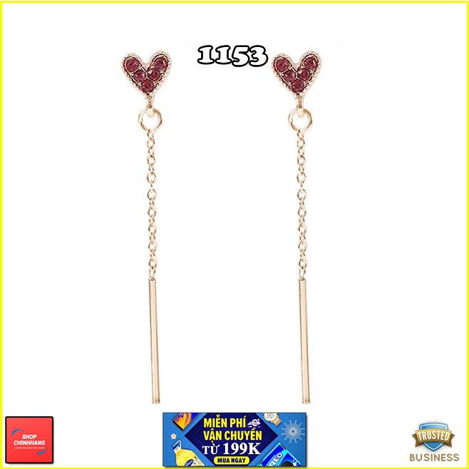 BÔNG TAI TRÁI TIM NHỎ SÀNH SANG CHẢNH SH1153