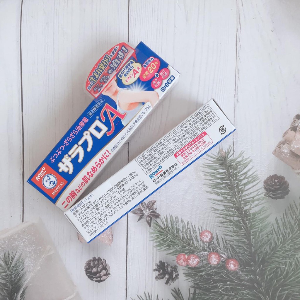 (Hàng Nhật nội địa chuẩn) Kem hỗ trợ viêm lỗ chân lông Zaraporo Rohto 35g Nhật Bản