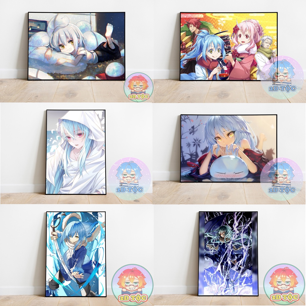 TRANH POSTER A3 RIMURU  ANIME MANGA CHUYỂN SINH THÀNH SLIME CHẤT LIỆU GIẤY CAO CẤP - 2D TỘC SHOP