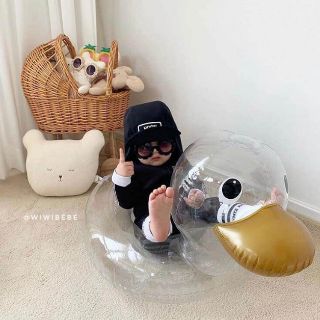 phao trẻ em vịt trong suốt