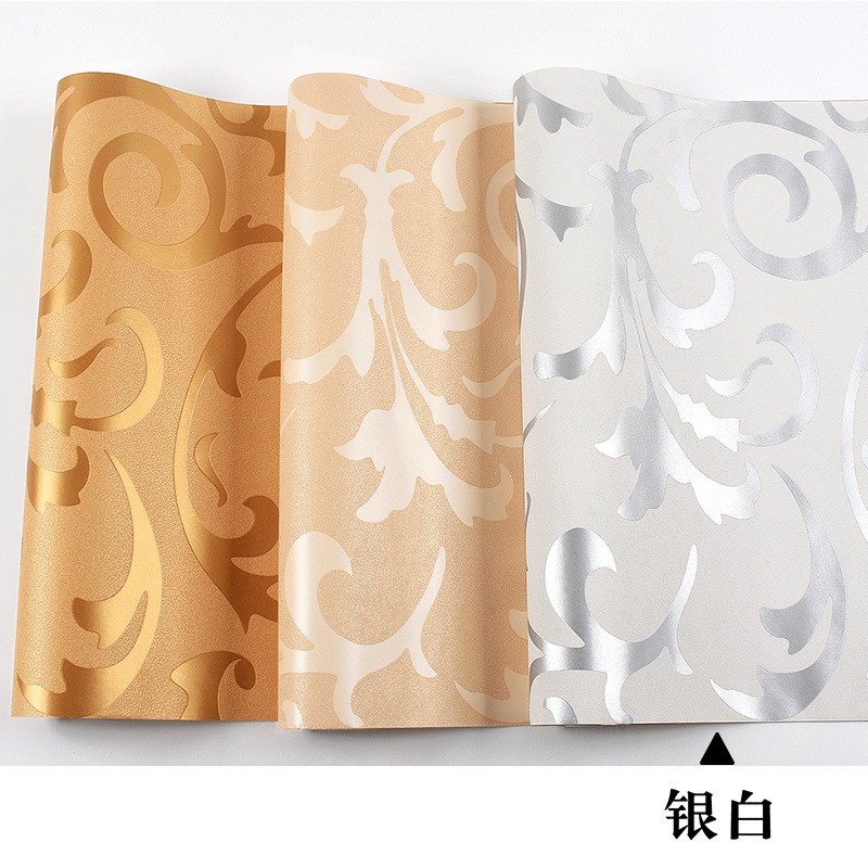 53cm * 9.5m wallpaper Non-self-adhesive PVC wallpaper Chất liệu PVC chất lượng cao không có chất kết dính dán trên nền của giấy dán tường phòng khách TV 3D âm thanh nổi tối giản trang trí giấy dán tường hình lá mâm xôi phong cách Châu Âu