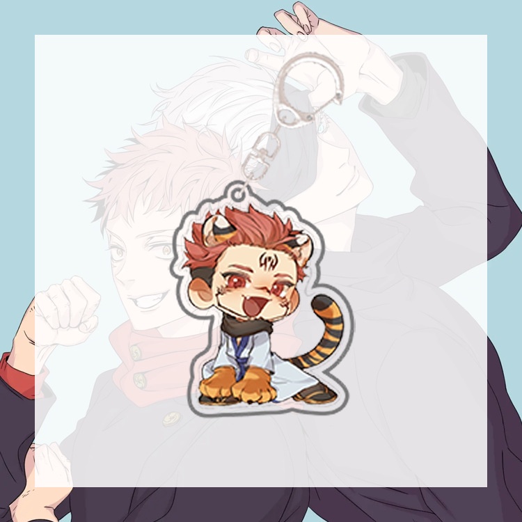 Jujutsu Kaisen Keychain Acrylic Figurine Model Peripheral Pendant Key Chain Jewelry Anime Key Ring Gojo Satoru souvenir