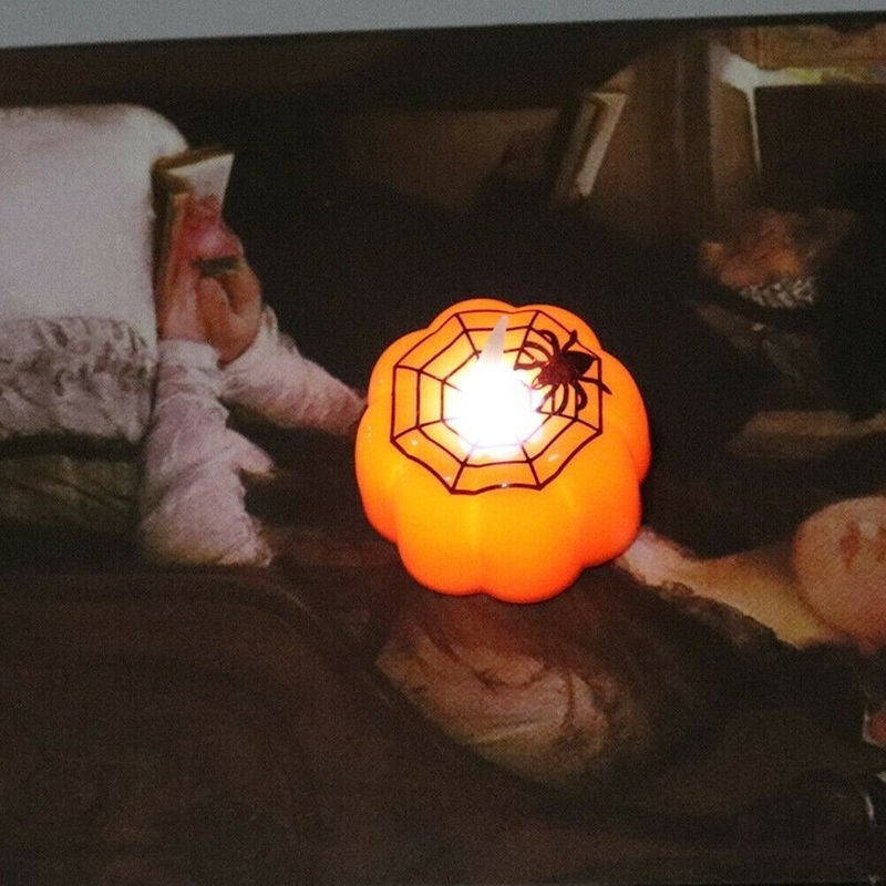 Đèn Nến / Đèn LED Hình Bí Ngô Trang Trí Halloween