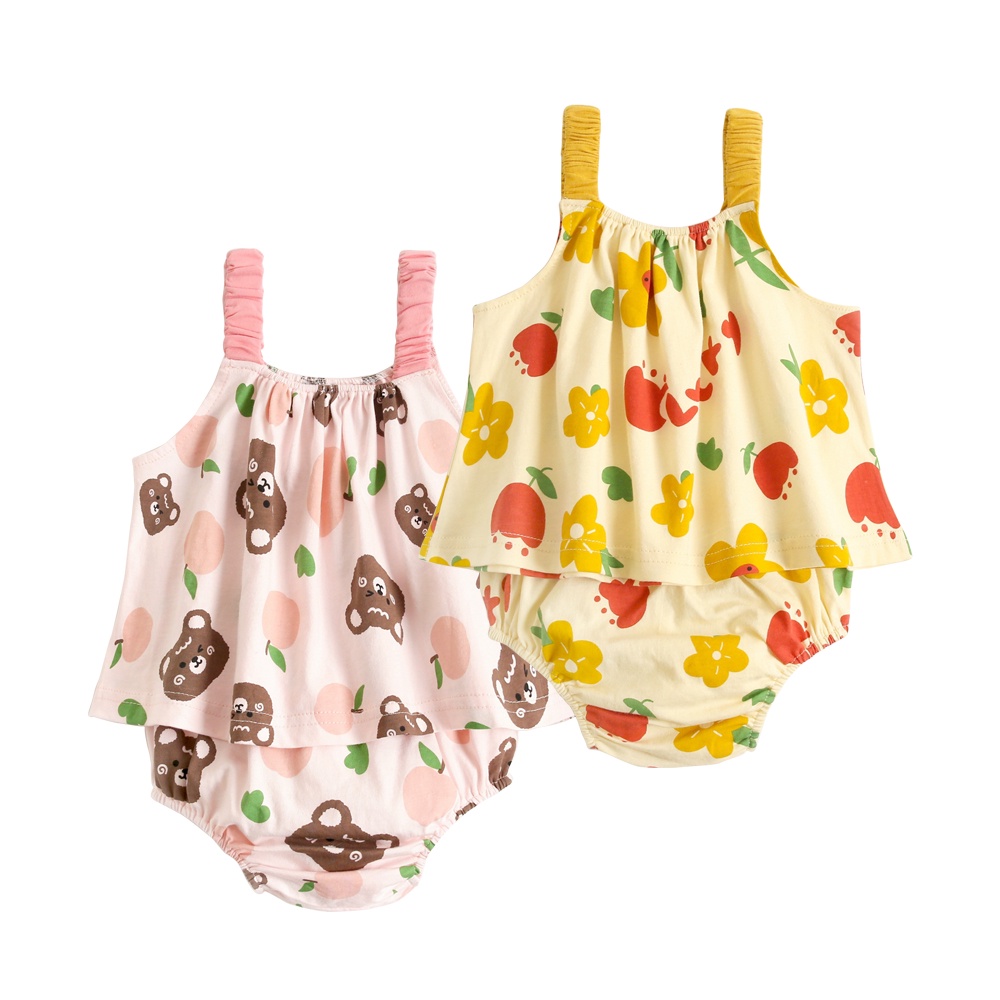 Bộ quần áo SANLUTOZ cho bé sơ sinh/ bé gái hình bông hoa