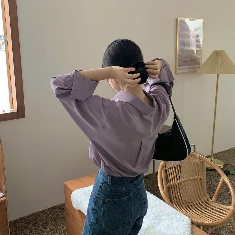 Áo Sơ Mi Dài Tay Vải chiffon áo sơ mi JL-CX-17