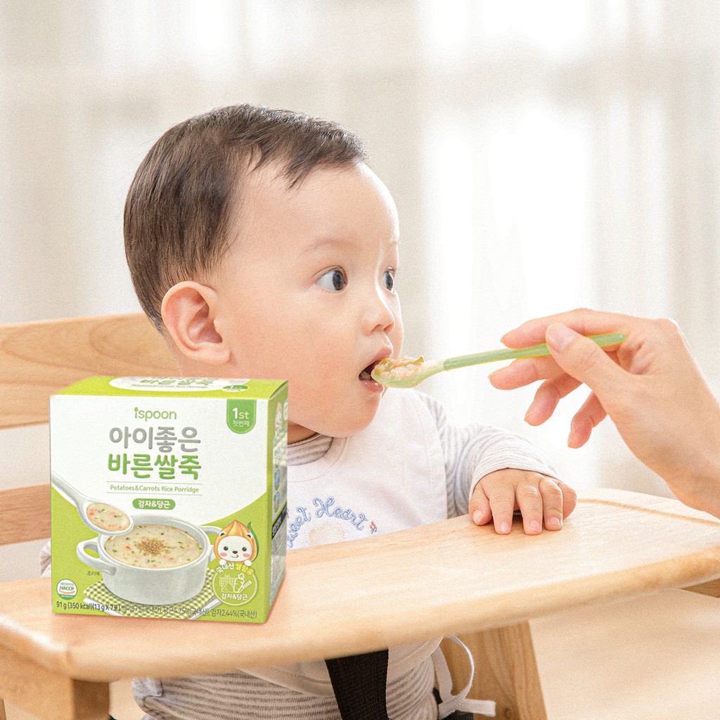 CHÁO ĂN DẶM ISPOON HÀN QUỐC THƠM NGON BỔ DƯỠNG CHO BÉ TỪ 6M+