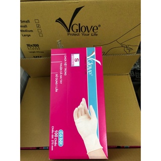 Găng tay y tế có bột VGLOVE 7.2g (hộp màu đỏ)