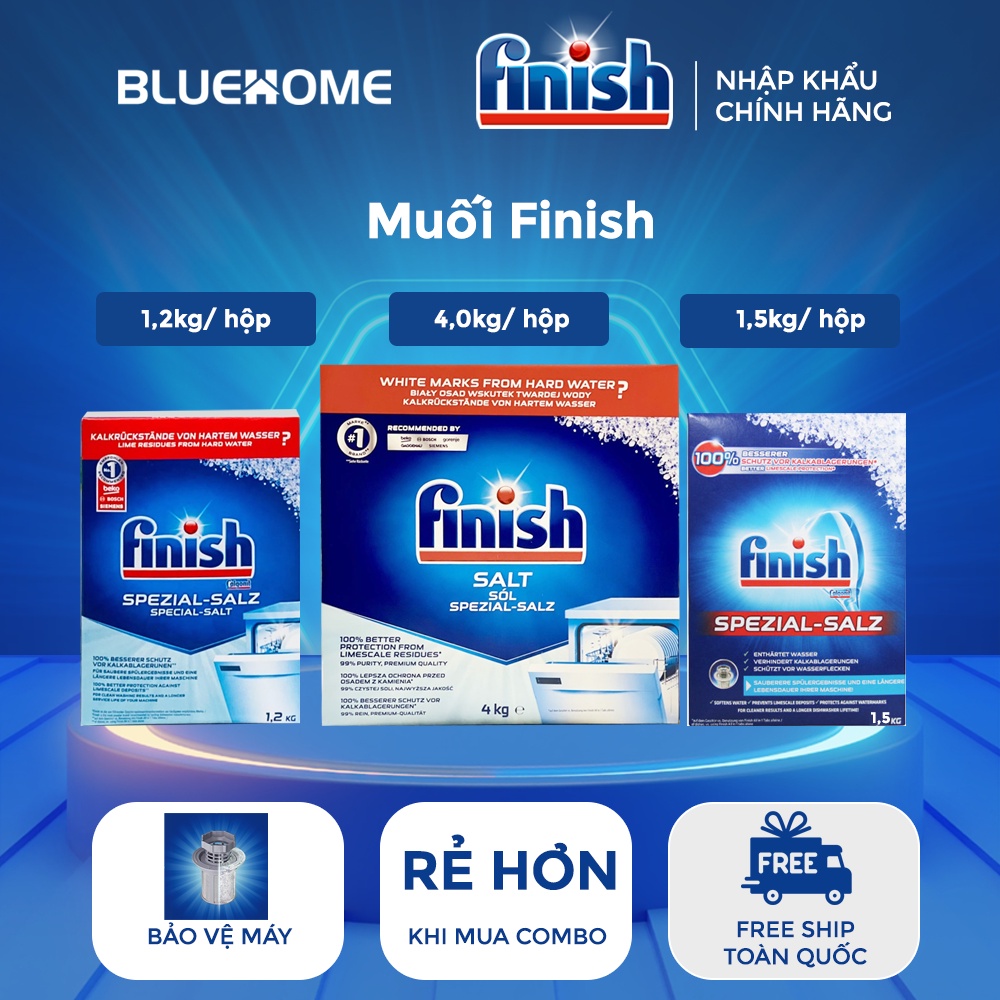 Muối rửa chén bát Finish trong máy rửa bát