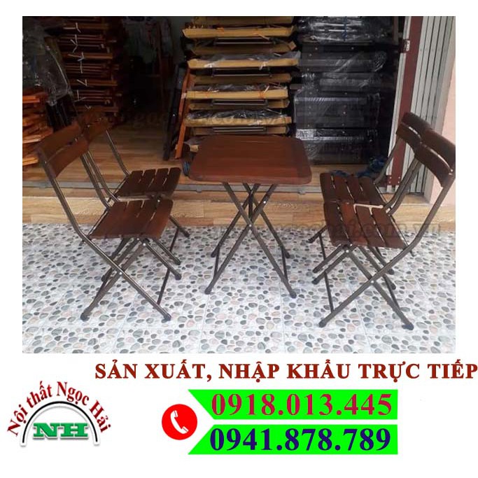 Bàn ghế thanh lý ghế cafe xếp inox xưởng cung cấp giá rẻ