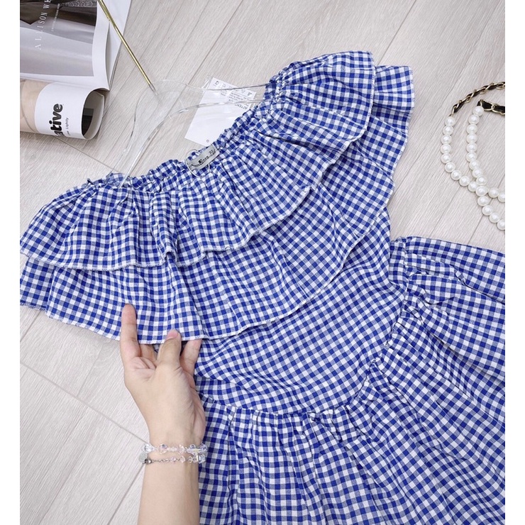 Váy Trễ Vai Bèo Đơn Giản Nhẹ Nhàng Chất Đũi Dày Dặn ảnh thật Kaylee | BigBuy360 - bigbuy360.vn