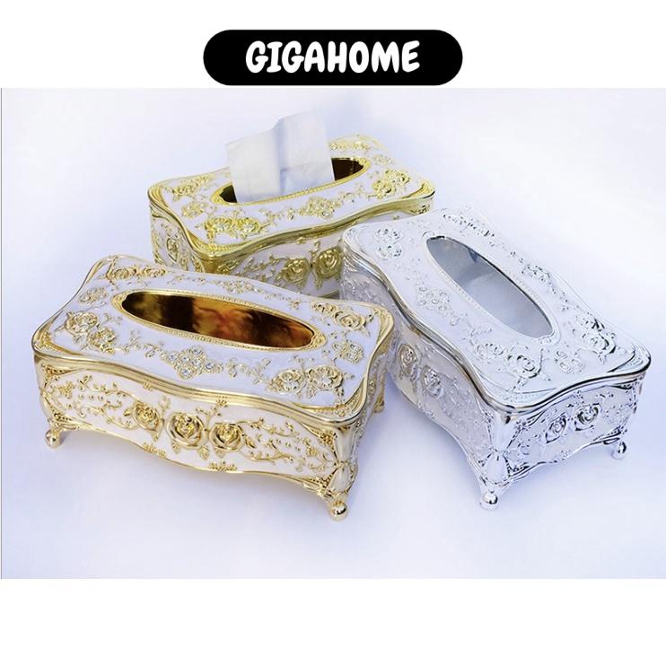 Hộp Đựng Khăn Giấy GIGAHOME Hộp Đựng Giấy Ăn Phong Cách Châu Âu Trang Trí Nhà Cửa 8164