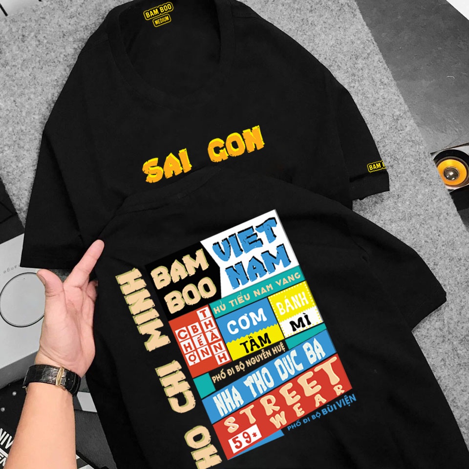 Áo Thun SÀI GÒN Unisex Áo Phông HỒ CHÍ MINH BamBoo 63 Tỉnh Thành Việt Nam