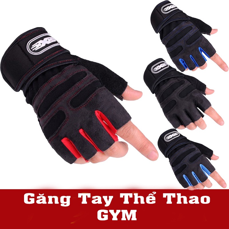 Găng tay tập Gym Nam và Nữ - Có quấn cổ tay - Đủ màu - Đủ size - Bao Tay Đa Năng Nửa Bàn - Cao cấp - chính hãng X-SPORT