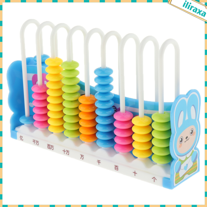 Bàn tính học toán 90 hạt nhiều màu sắc kiểu thỏ hoạt hình dành cho trẻ em