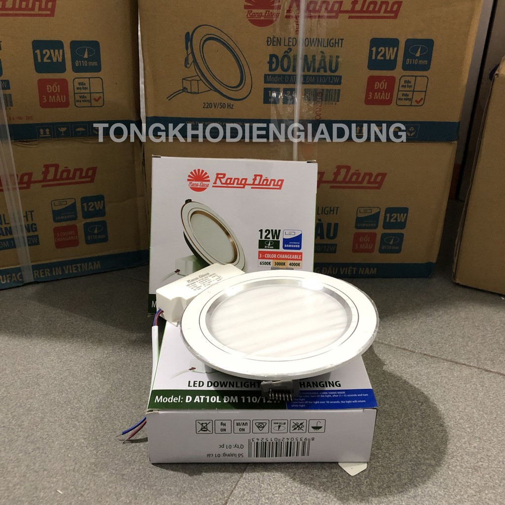 Đèn LED Âm trần Downlight Đổi màu 3 chế độ Rạng Đông  7W - 9W - 12W DAT10L ĐM | BigBuy360 - bigbuy360.vn