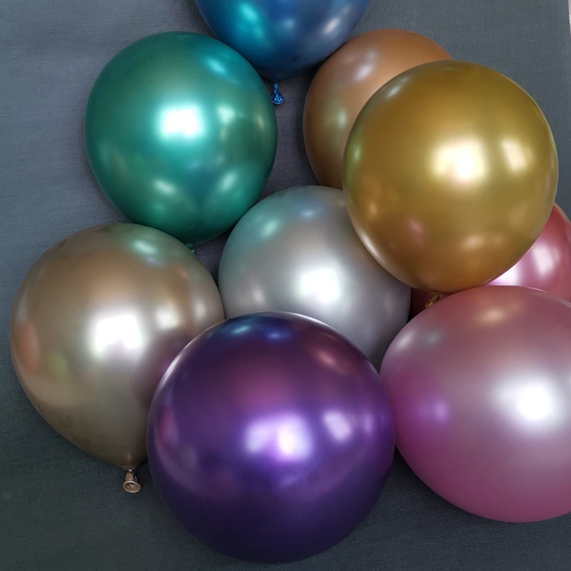 Bong Bóng 18 Inch Mạ Kim Loại Crom Dùng Trang Trí Tiệc