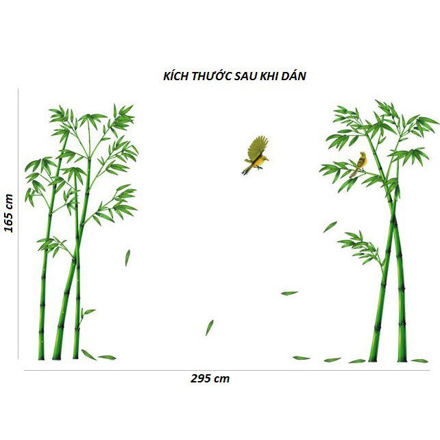 Decal dán tường Cây trúc xanh 3 - DCX047