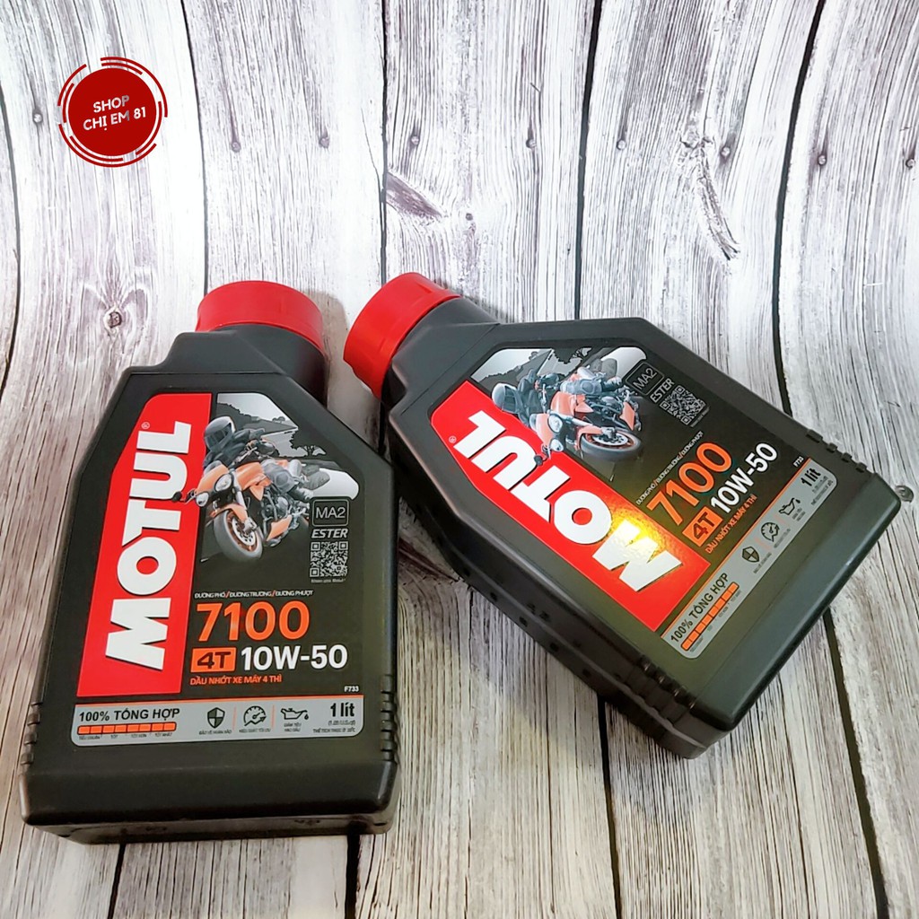 Nhớt Motul  7100 dành cho xe máy 4 thì, xe côn tay chai 1Lít hàng Chính hãng
