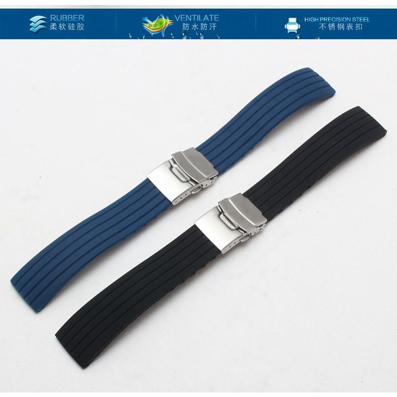 Thích hợp cho CITIZEN CITIZEN CITIZEN Dây đeo silicon Blue Angel Light Dòng năng lượng Kinetic Dây đeo silicon chống nước phổ thông 21 22 23 24mm Phụ kiện đồng hồ