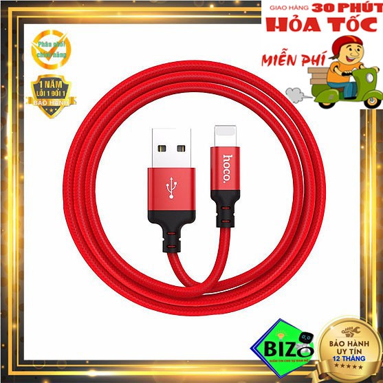 (CHÍNH HÃNG - SẠC NHANH )CÁP SẠC, DÂY SẠC HOCO X14 BỌC DÙ DÀI 1M,2M CHÂN LIGHTNING, MICRO, USB TYPE C