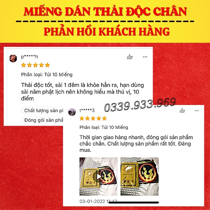 10 Miếng Dán Thải Độc Chân Thái Lan Detox Lanna Foot Patch