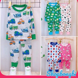 Bộ dài tay bé trai bé gái thun bozip xuất dư co dãn thoáng mát