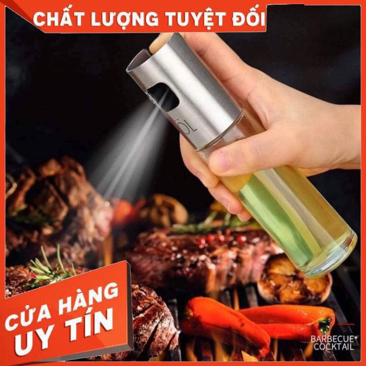 Lẻ bằng sỉ - Bình xịt dầu ăn thủy tinh dạng phun sương cao cấp dung tích 100ml