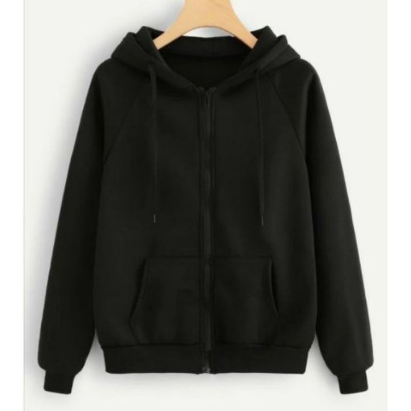 SALE 50% Áo hoodie khóa zip unisex black - hoodie dây kéo form RỘNG