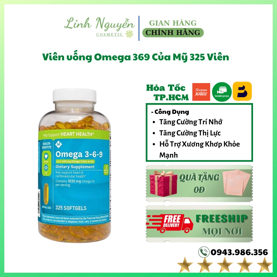 Viên Uống Omega 369 Của Mỹ 325 Viên - Omega 369 Date 2024